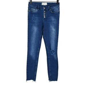 Free People Distressed High Rise Jeans, size 26